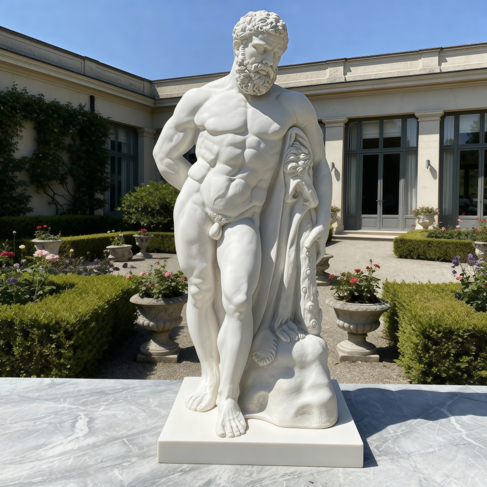 PREMIUM Farnese Hercules Marble Statue Traditional Ancient Greek and Roman Sculpture