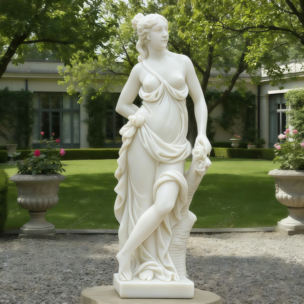 PREMIUM Marble Statue Standing Christina Sculpture for house garden decor