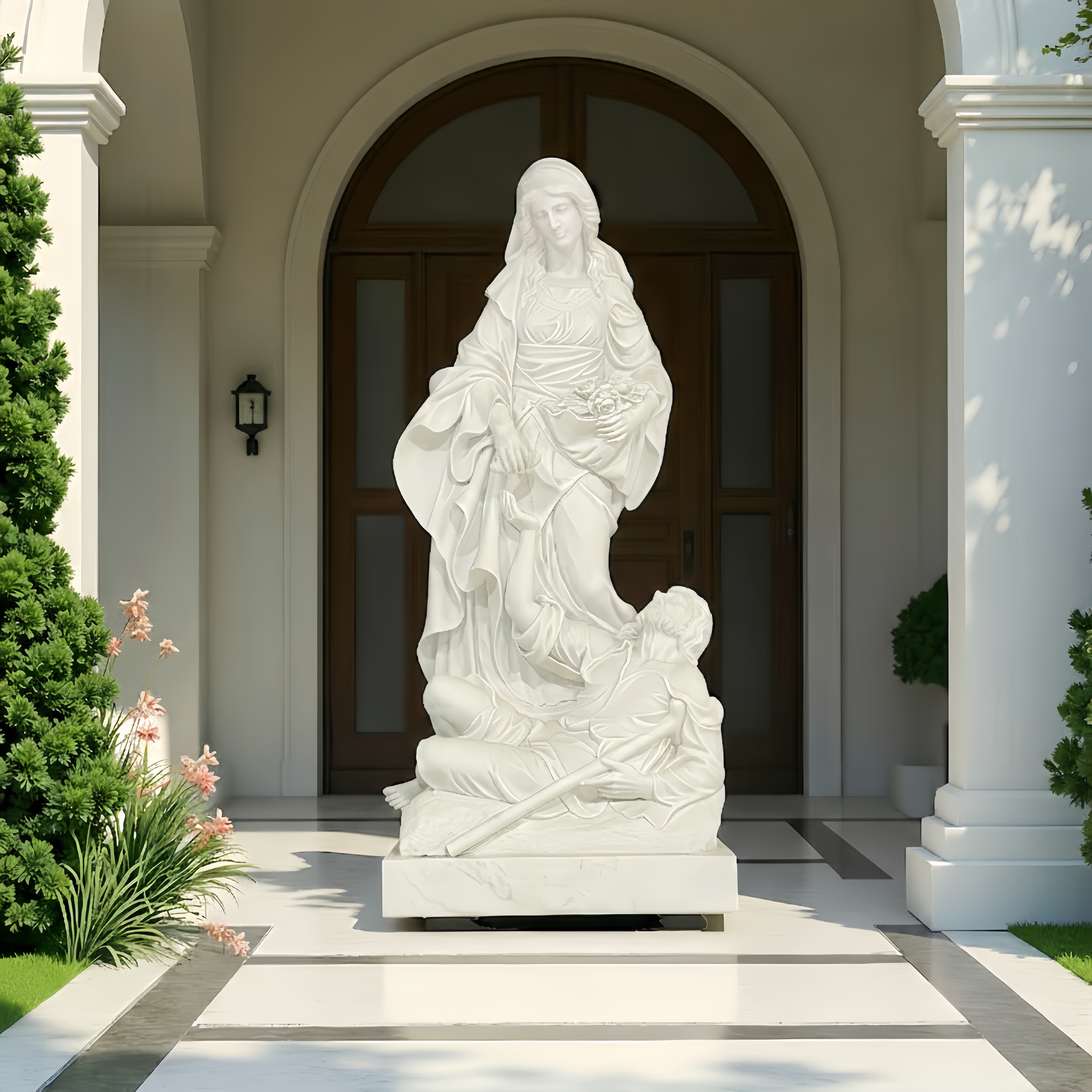 PREMIUM White marble sculpture of the sacred woman