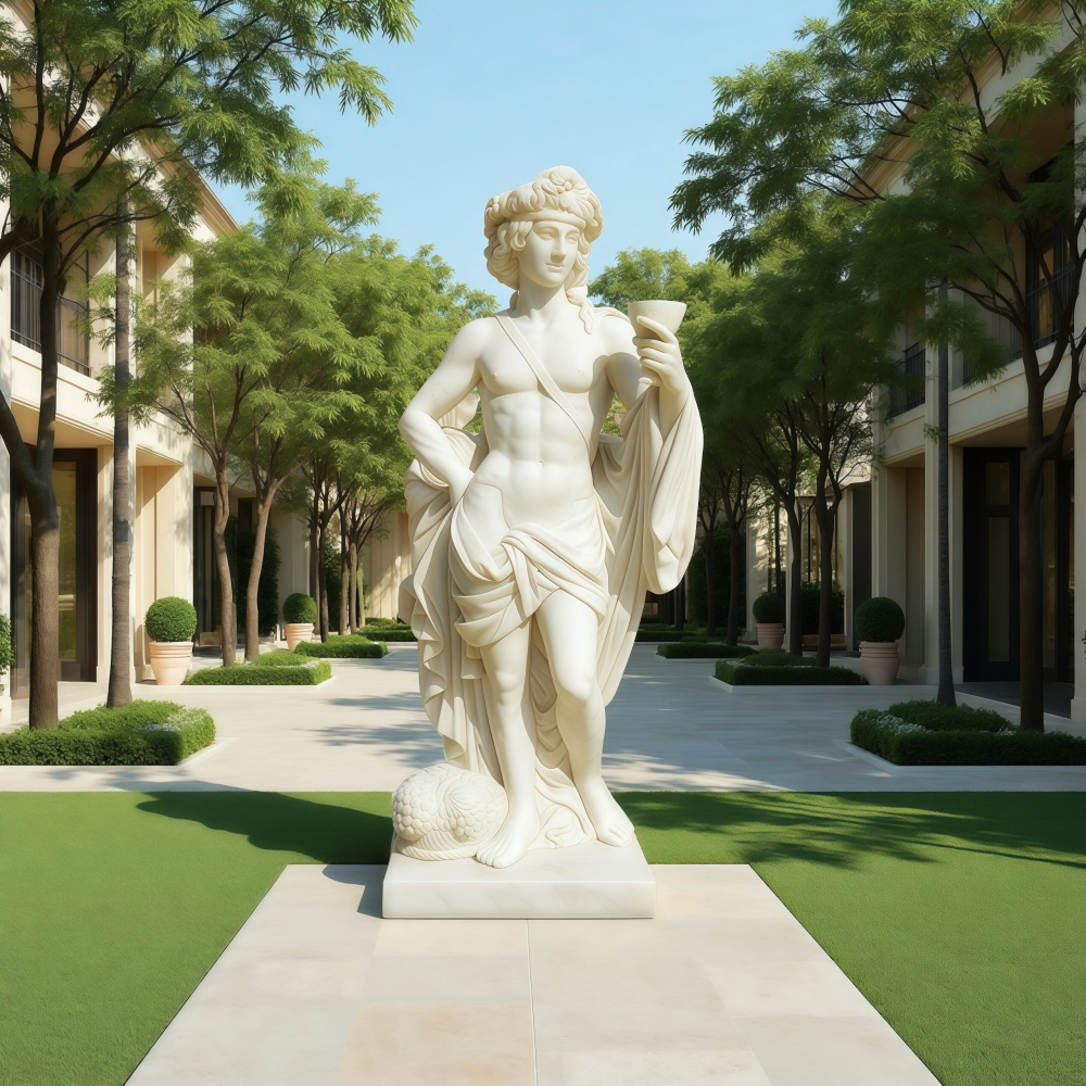 PREMIUM Greek God Dionysus Statue Figure Sculpture for Garden Decor
