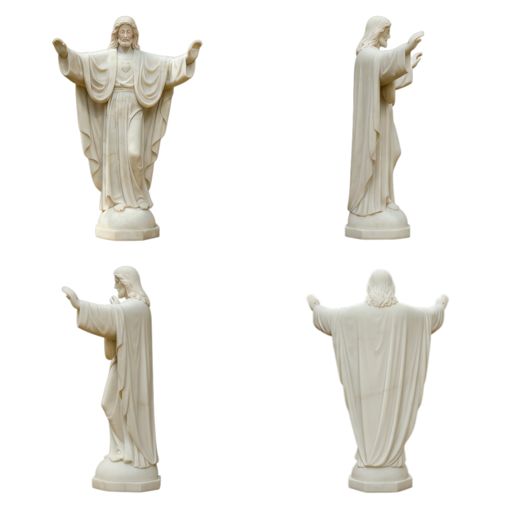 PREMIUM Religion Sculpture Jesus Marble Statue Garden Decor