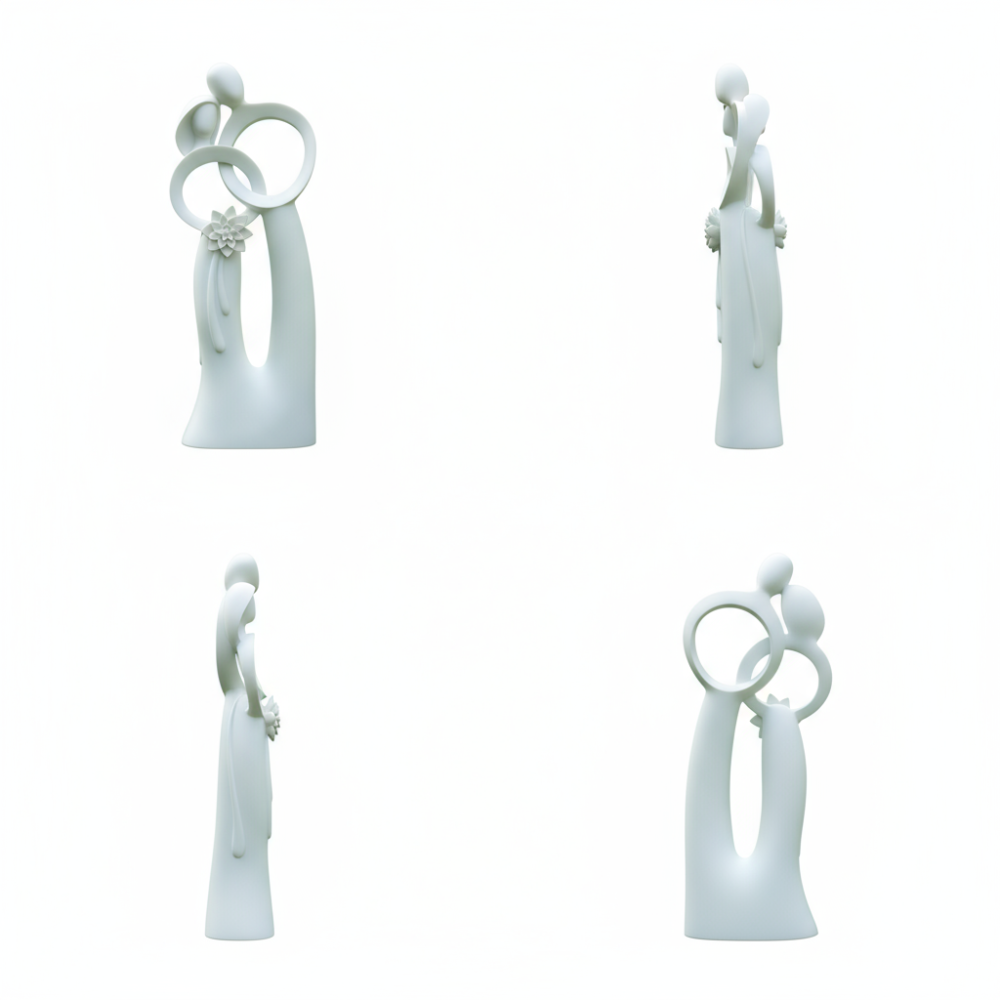 PREMIUM Romantic Love Abstract Marble Statue Modern Art Sculpture