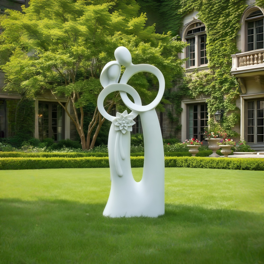 PREMIUM Romantic Love Abstract Marble Statue Modern Art Sculpture
