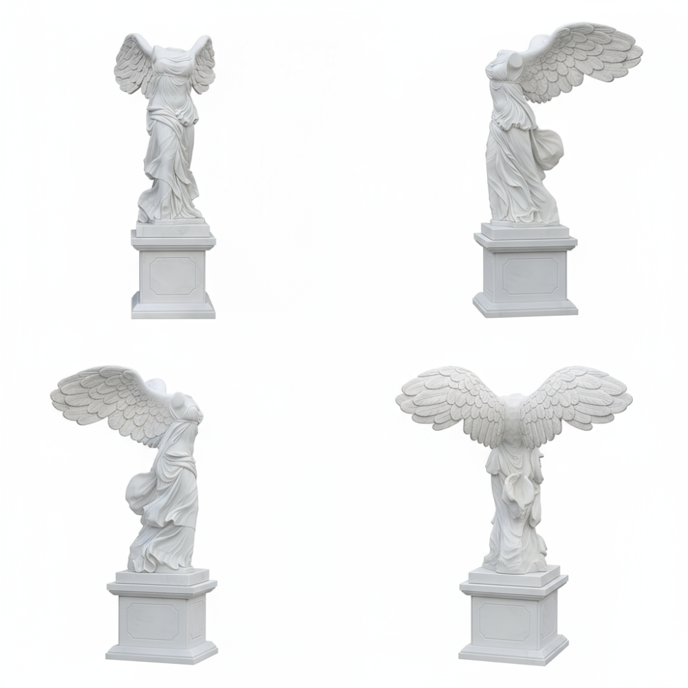PREMIUM Winged Victory of Samothrace Statue Indoor or Outdoor White Marble Sculpture