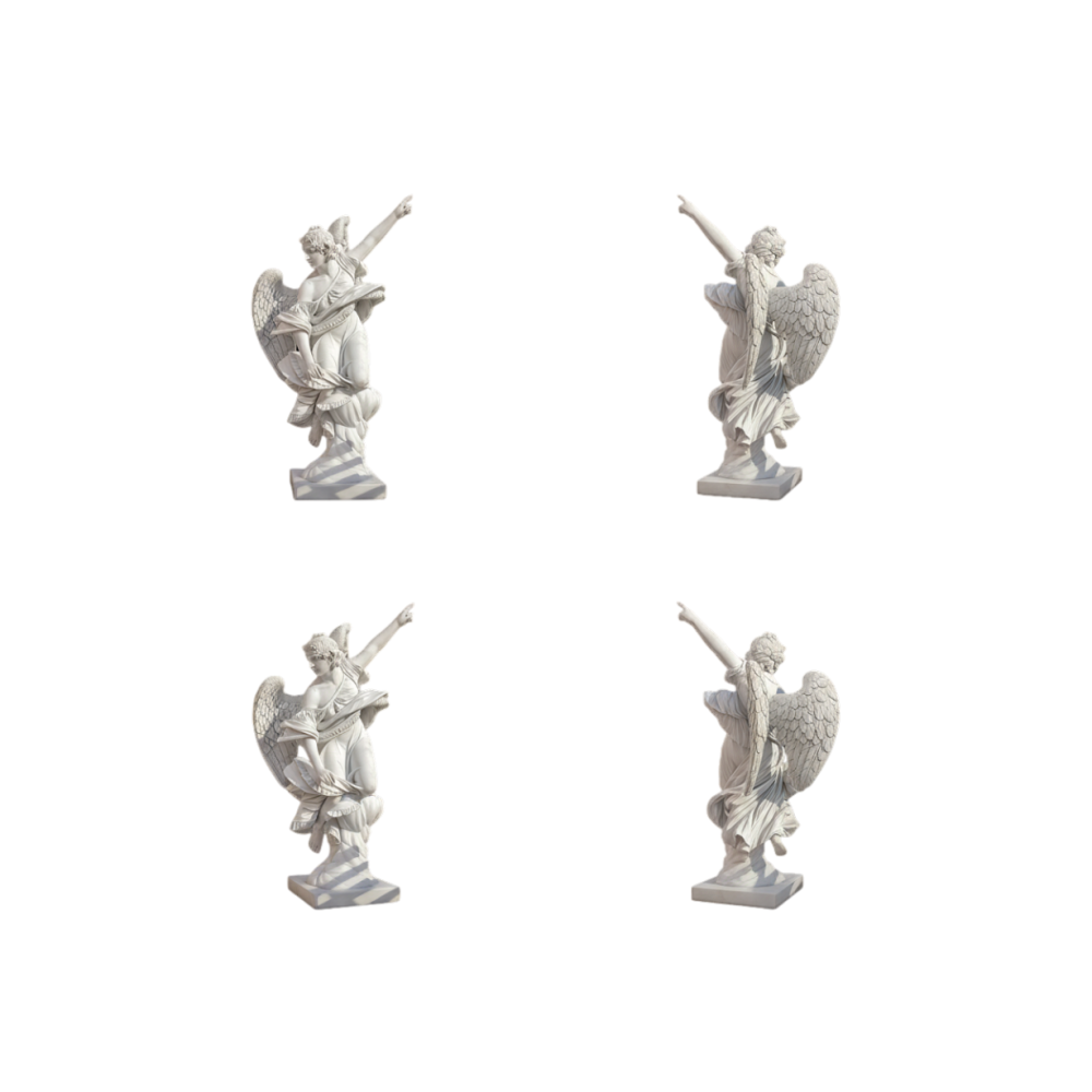 PREMIUM Holy angel white marble sculpture