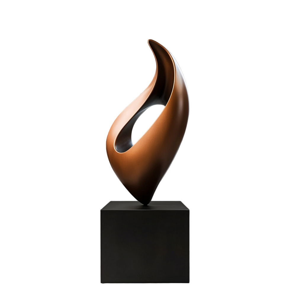 PREMIUM Modern art indoor streamlined abstract bronze sculpture