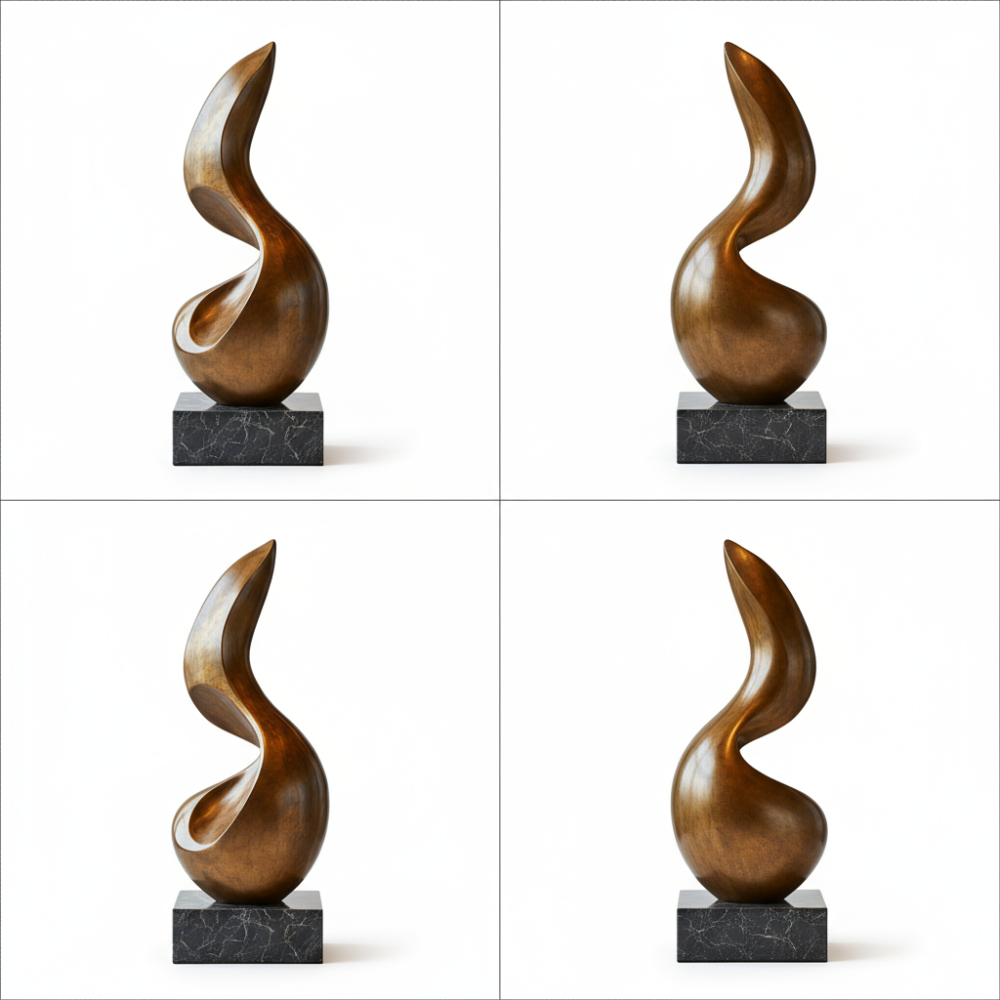 PREMIUM Modern abstract art bronze sculptures for interiors