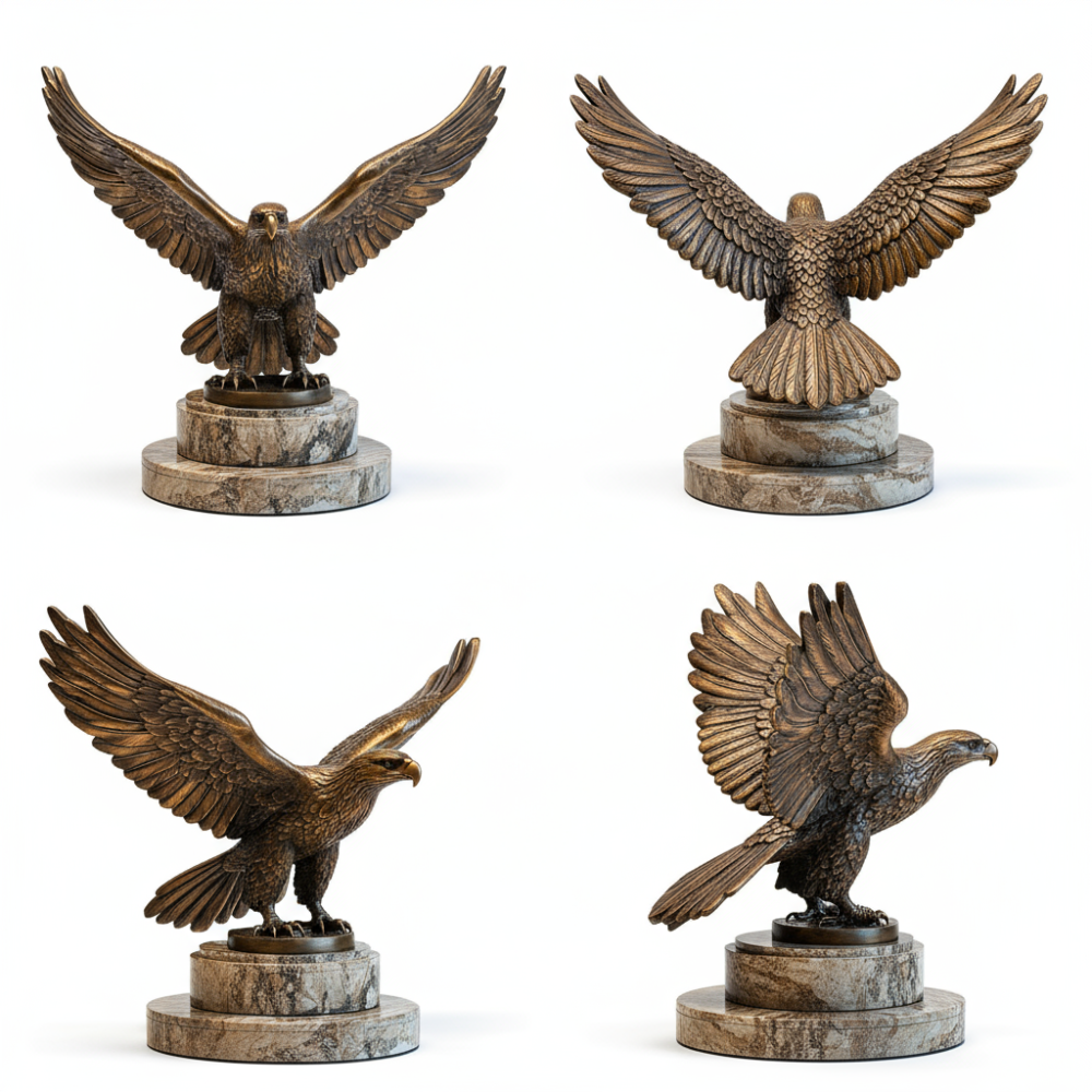PREMIUM Bronze modern art eagle sculpture