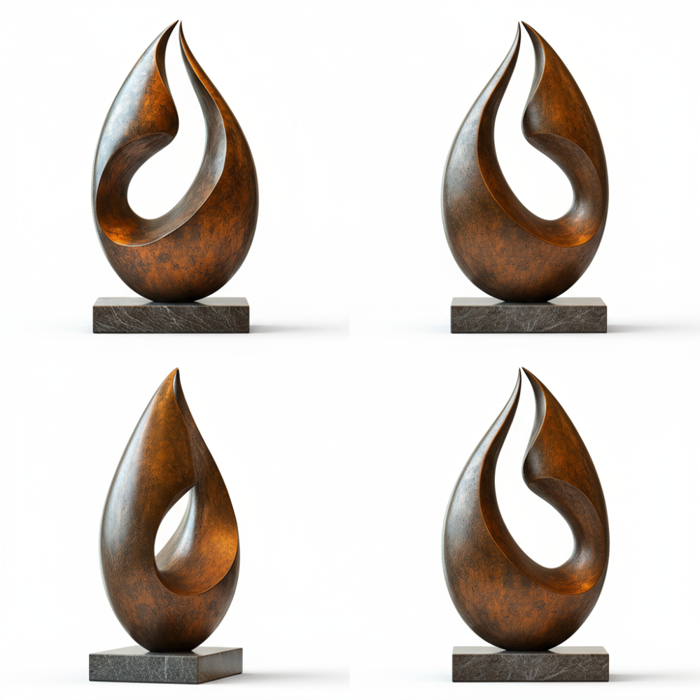 PREMIUM Modern abstract art bronze sculptures for interiors