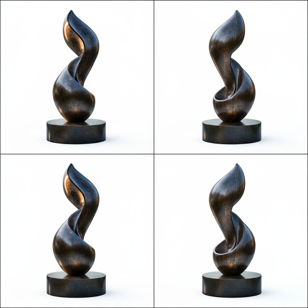 PREMIUM Modern art abstract streamlined bronze sculpture