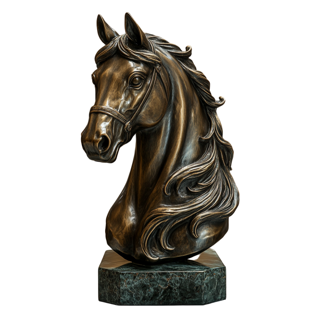 PREMIUM Indoor horse head bronze sculpture