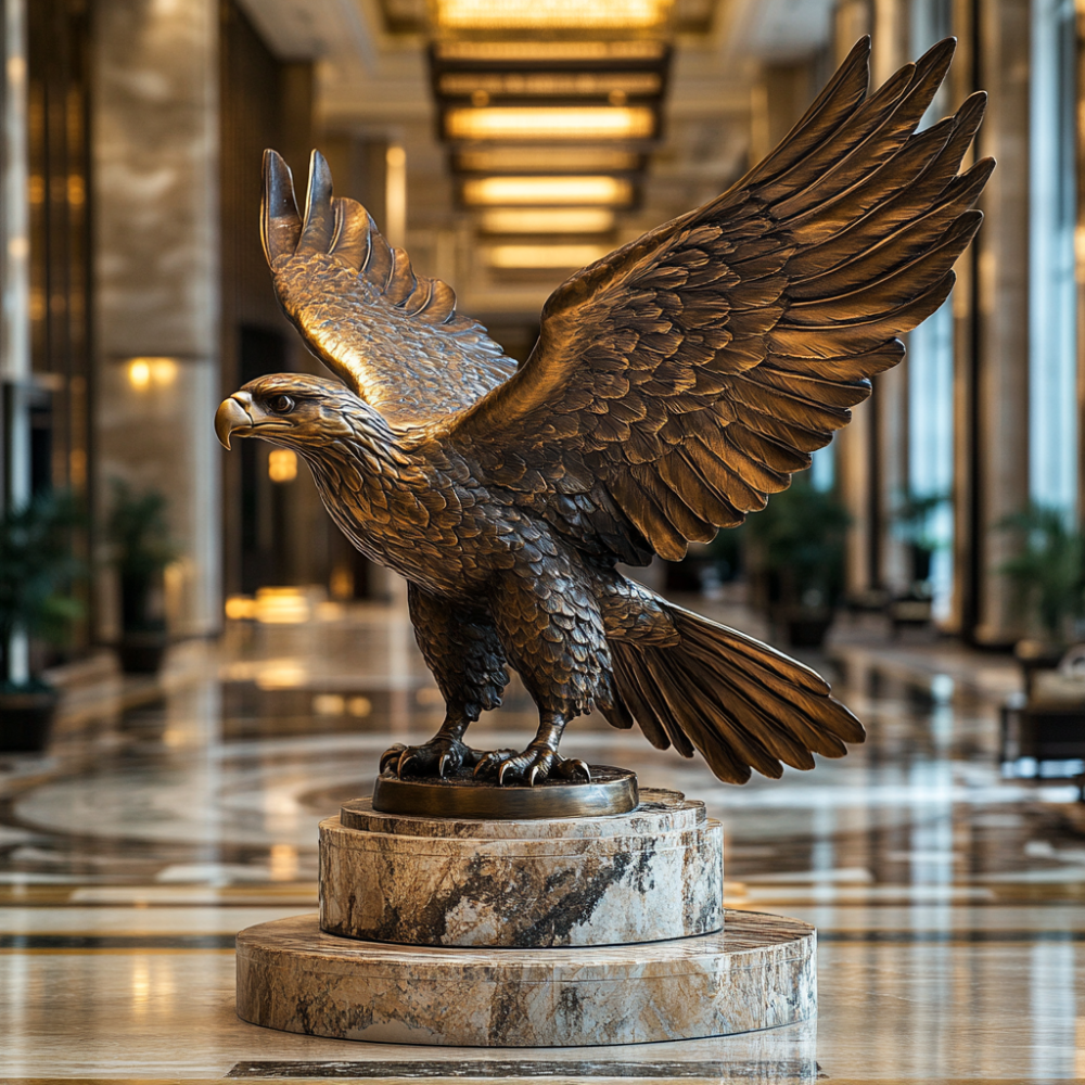 PREMIUM Bronze modern art eagle sculpture