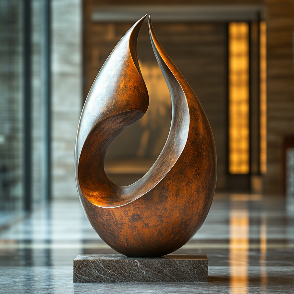PREMIUM Modern abstract art bronze sculptures for interiors