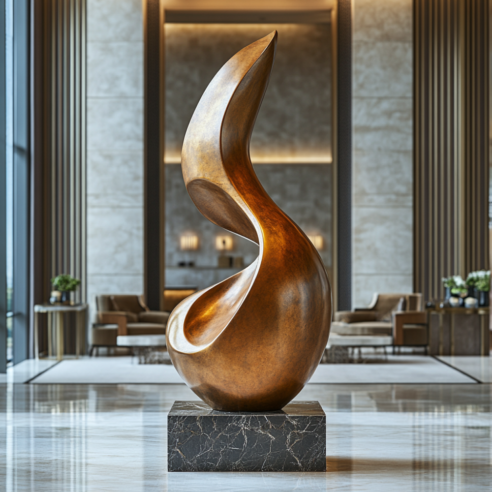 PREMIUM Modern abstract art bronze sculptures for interiors