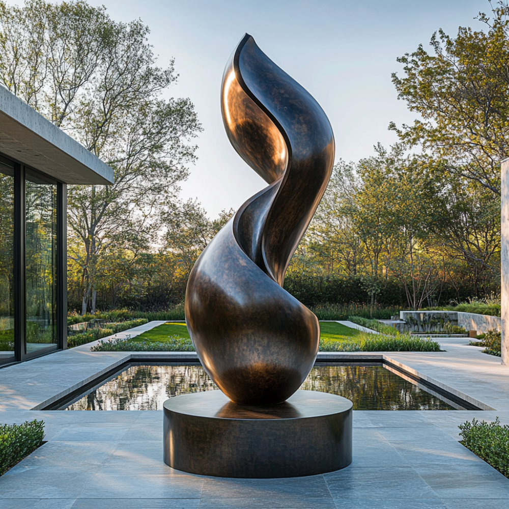PREMIUM Modern art abstract streamlined bronze sculpture