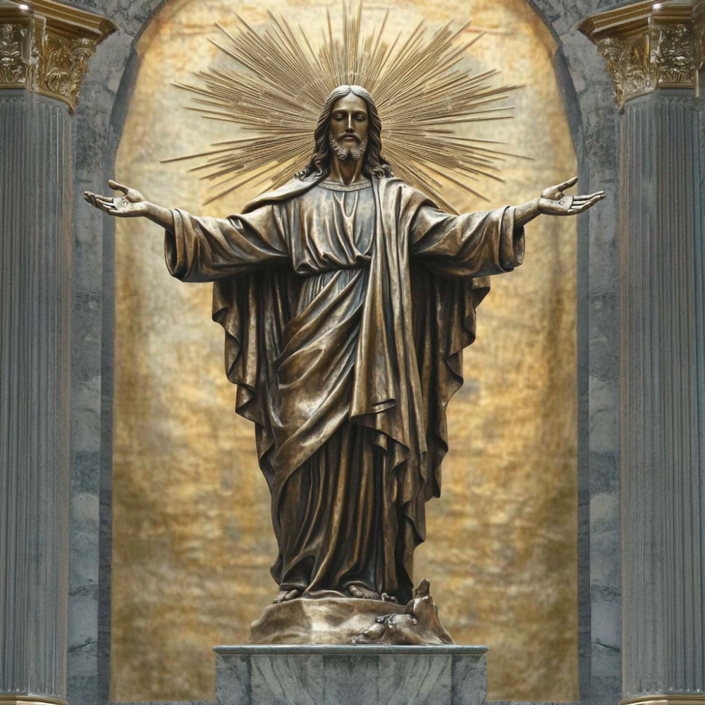 PREMIUM Bronze statue of the Sacred Heart of Jesus