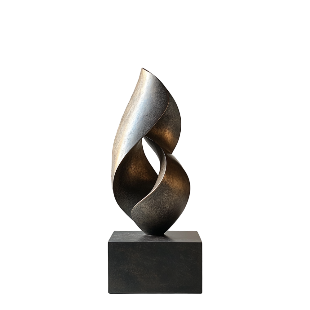 PREMIUM Spiral streamlined indoor bronze sculpture