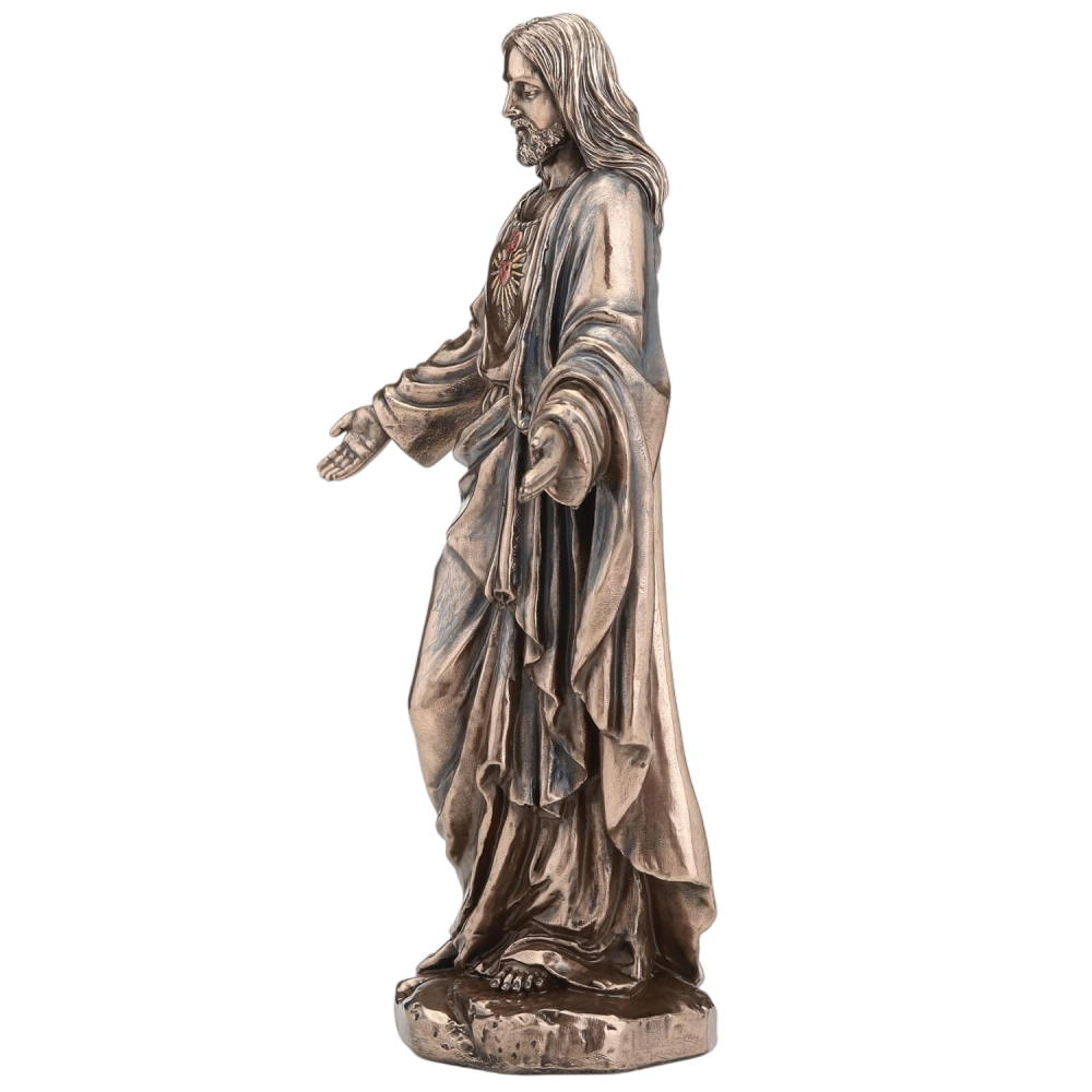 PREMIUM Bronze Sacred Heart of Jesus Statues Religious Icon Sculpture