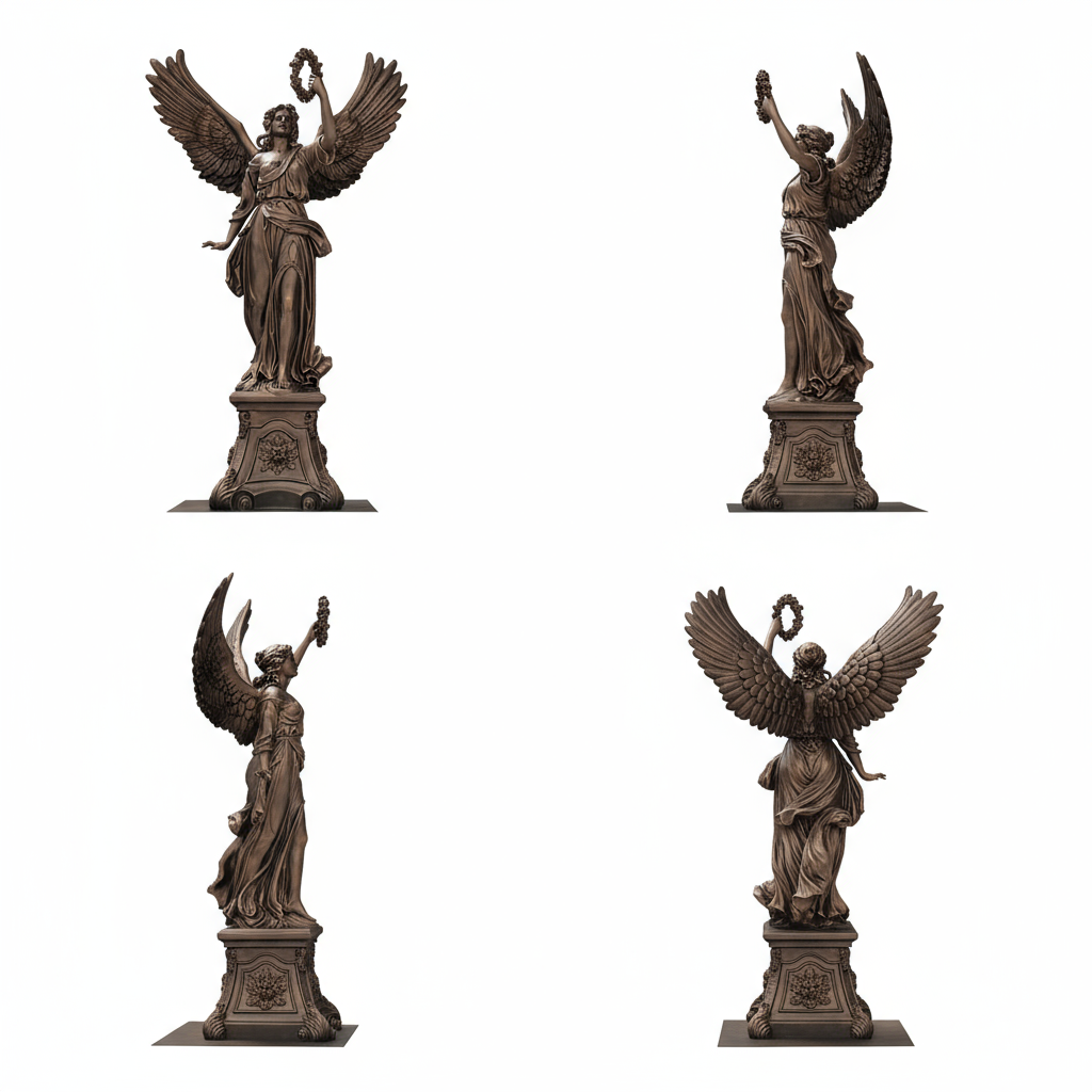 PREMIUM Life Size Angel Bronze Statue for Garden Decoration