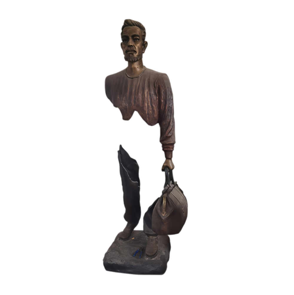 PREMIUM Modern Bronze Statue of Invisible Traveller for Indoor & Outdoor Decor