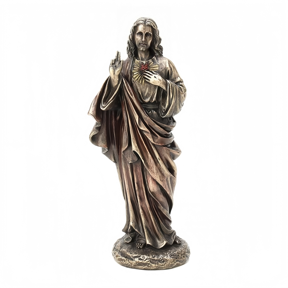 PREMIUM Sacred Heart of Jesus Bronze Statue Religious Sculpture Home Decor