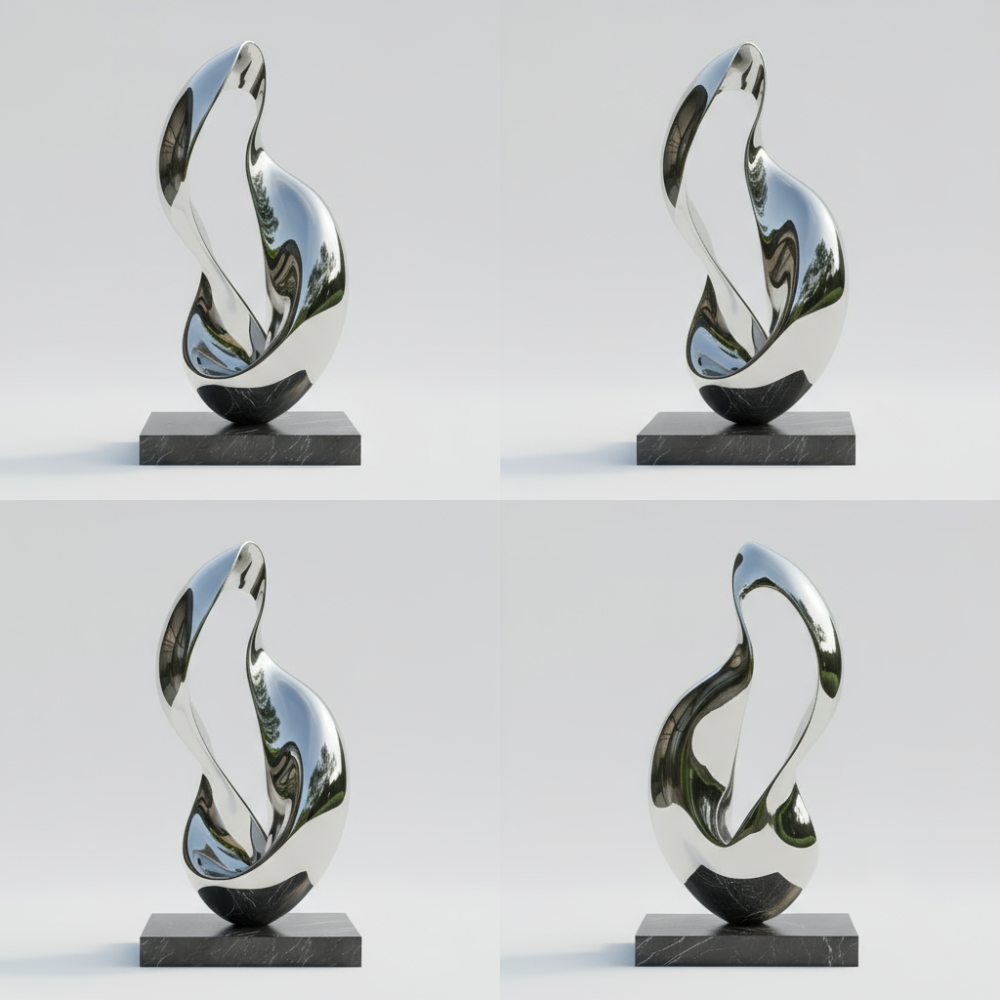 Premium Large Sculpture Loop Harmony Stainless Steel Abstract Outdoor Sculpture Art
