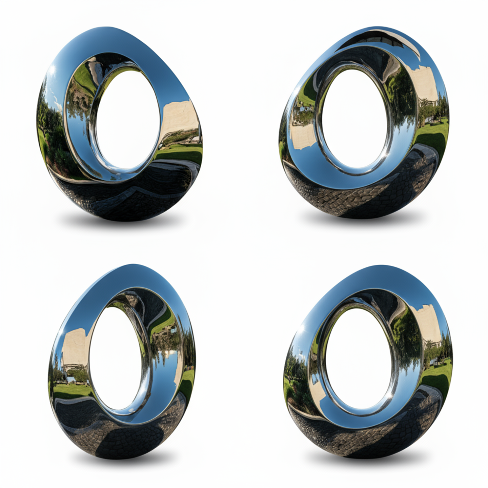 PREMIUM Outdoor modern art circular sculpture