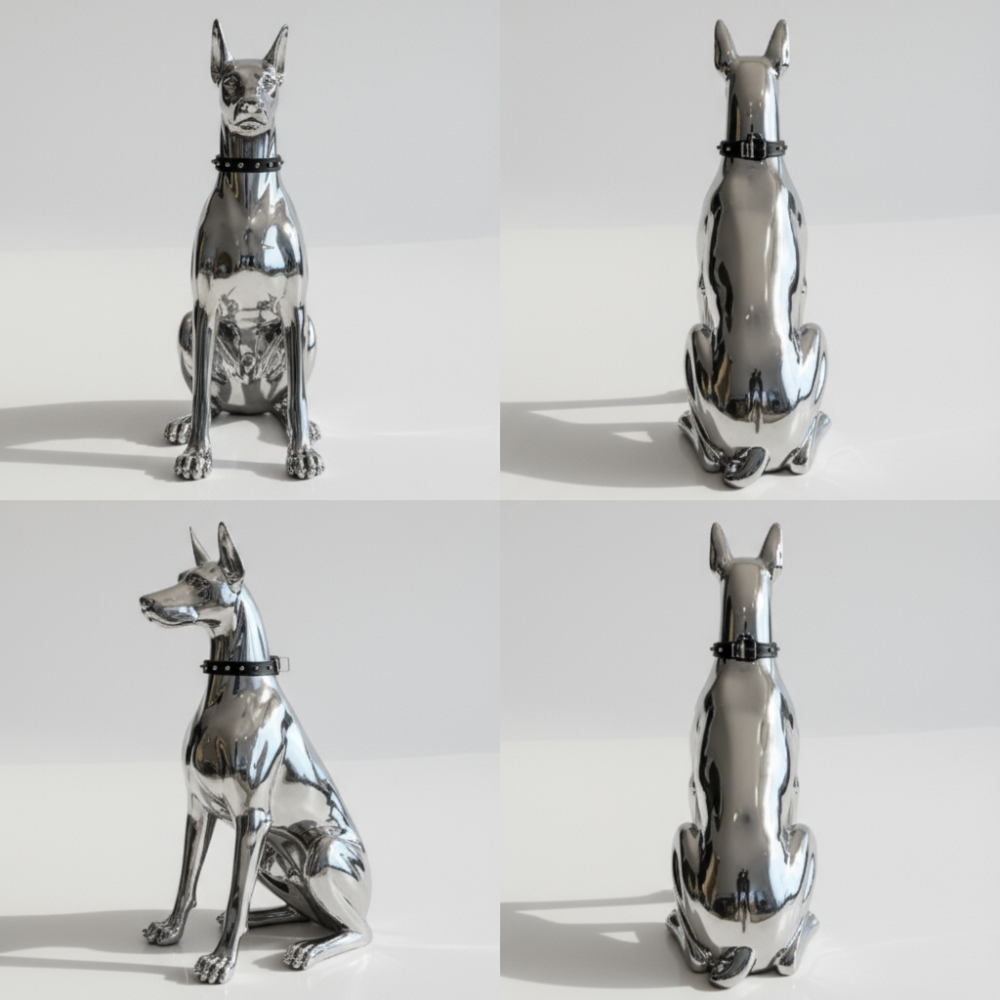 PREMIUM Suitable for indoor decoration stainless steel dog sculpture
