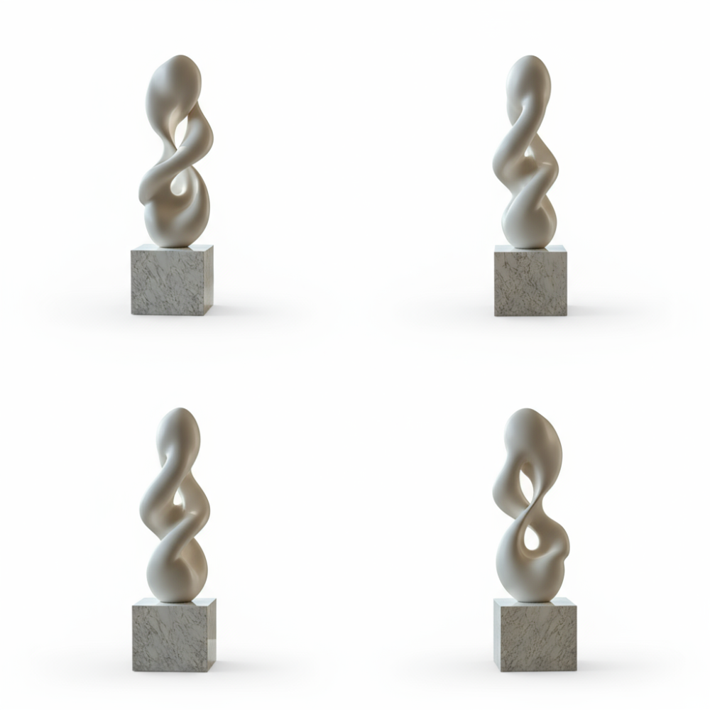 PREMIUM Modern Abstract Art Curved Fiberglass Sculpture