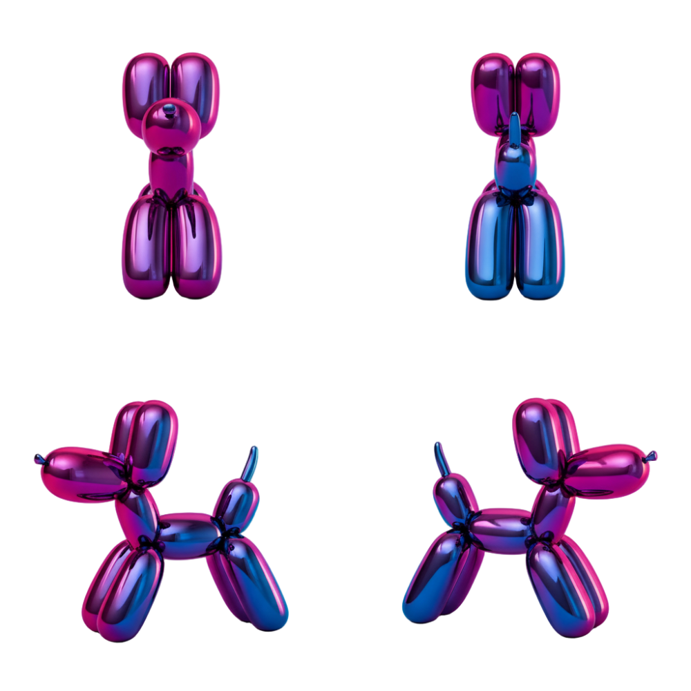 PREMIUM Balloon Dog Sculpture Artwork Modern Fiberglass Sculpture