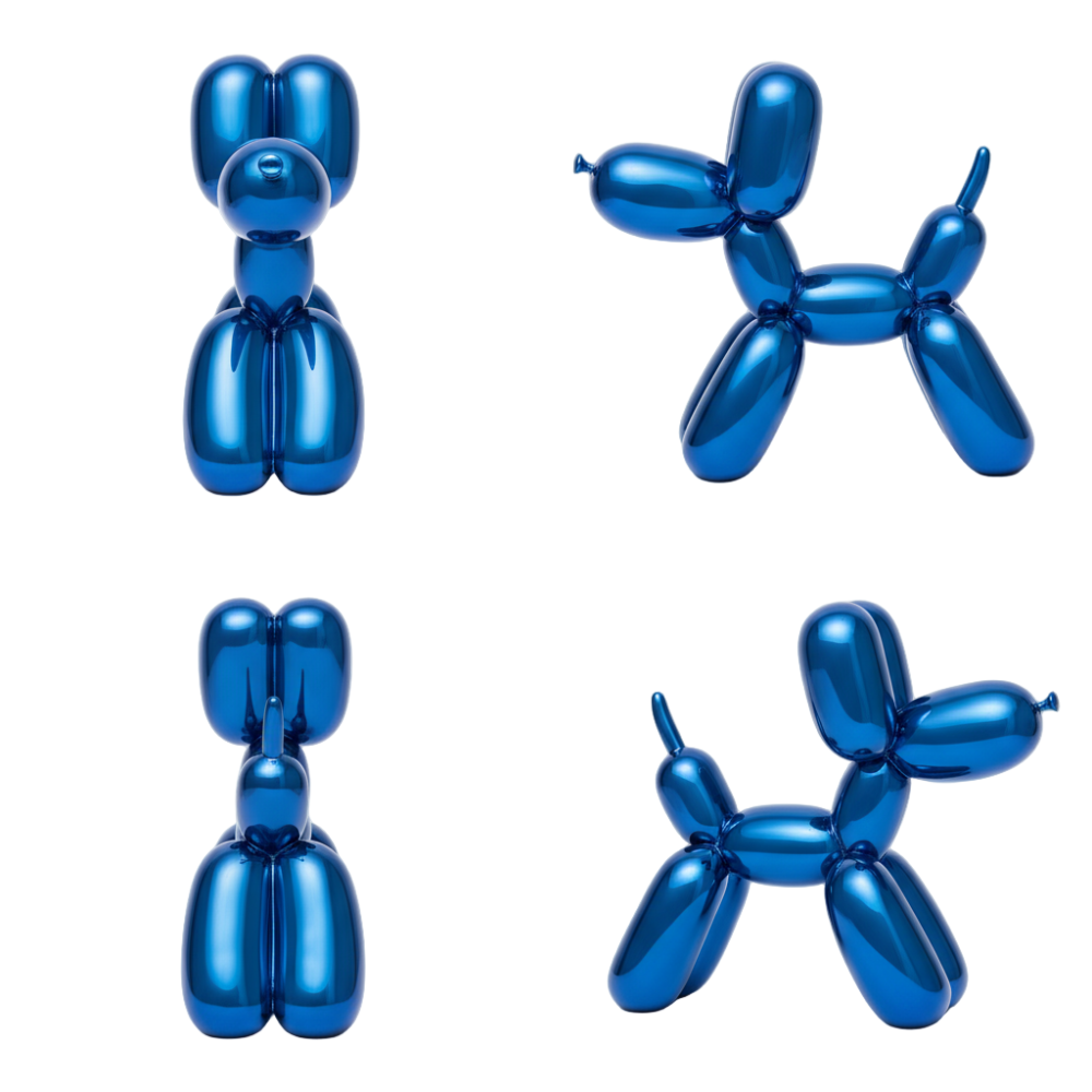 PREMIUM Blue Balloon Dog Sculpture Artwork Modern Fiberglass Sculpture