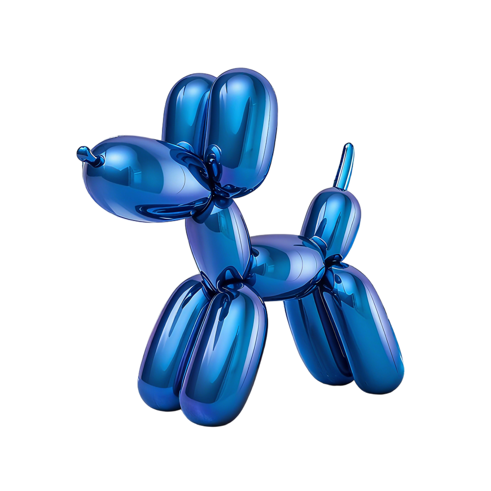 PREMIUM Blue Balloon Dog Sculpture Artwork Modern Fiberglass Sculpture