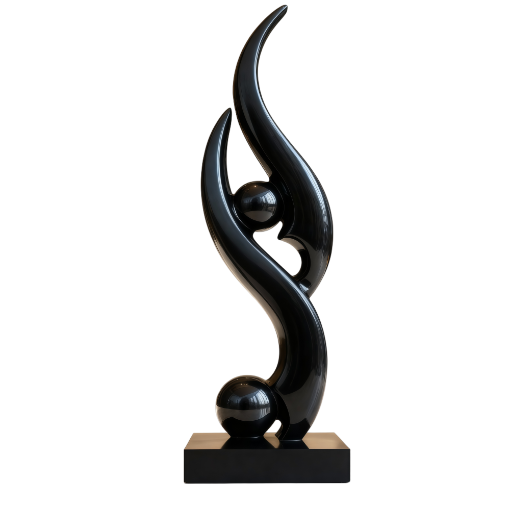 PREMIUM Modern Abstract Fluid Curve Sculpture Fiberglass Art Statues