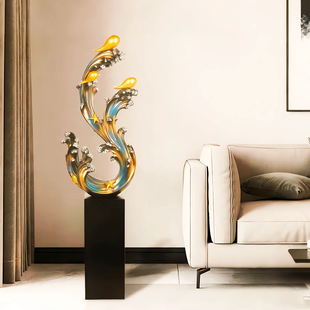 PREMIUM Modern Minimalist Luxury Large Fiberglass Floor Ornament
