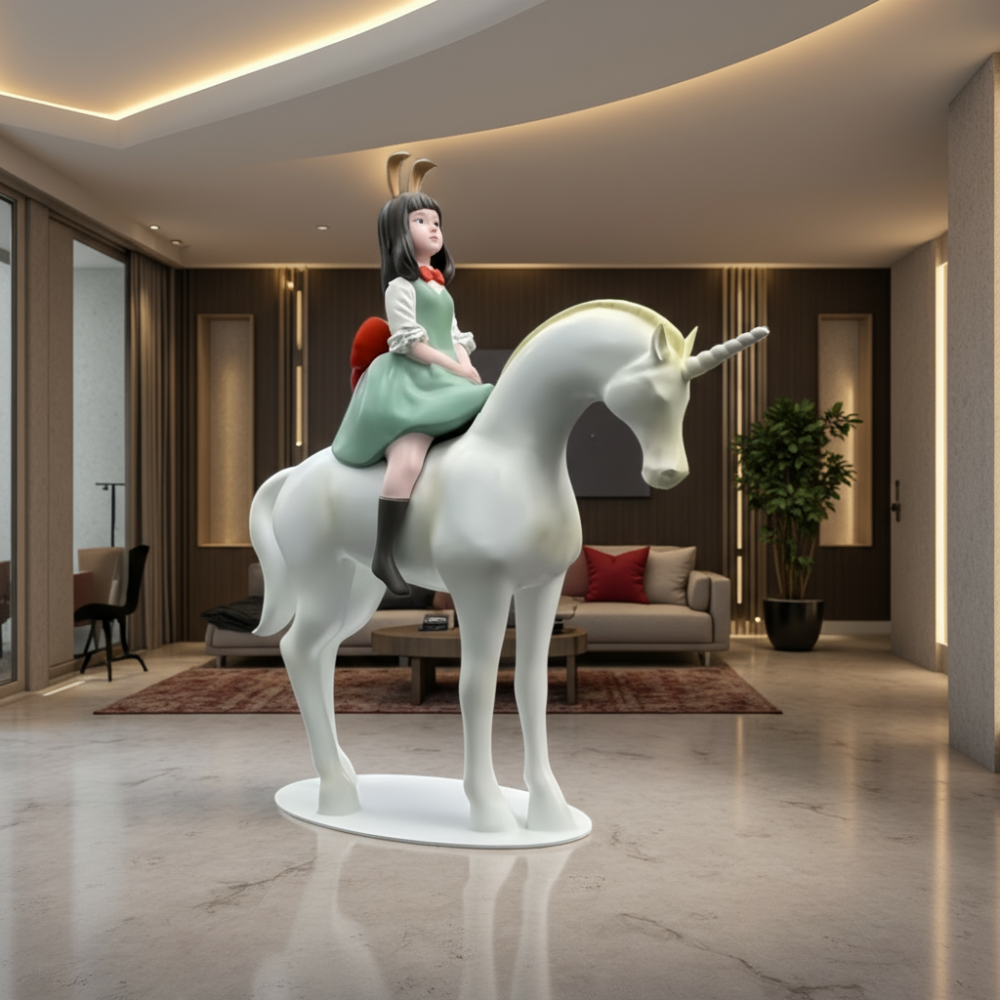 PREMIUM Modern Art Indoor Cartoon Painted Fiberglass Sculpture