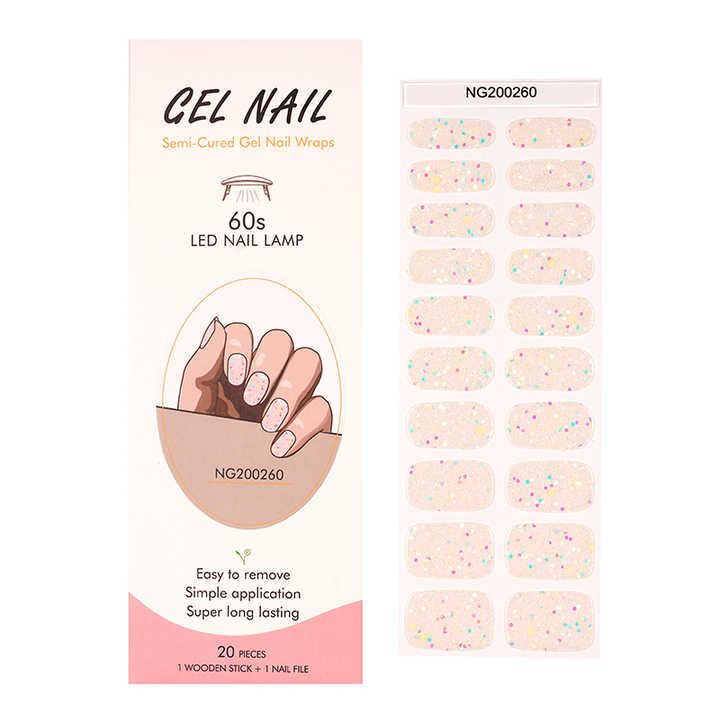 2025 Glow in the Dark Gel Nail Wraps New Brand UV Gel Polish Nail Art Wraps