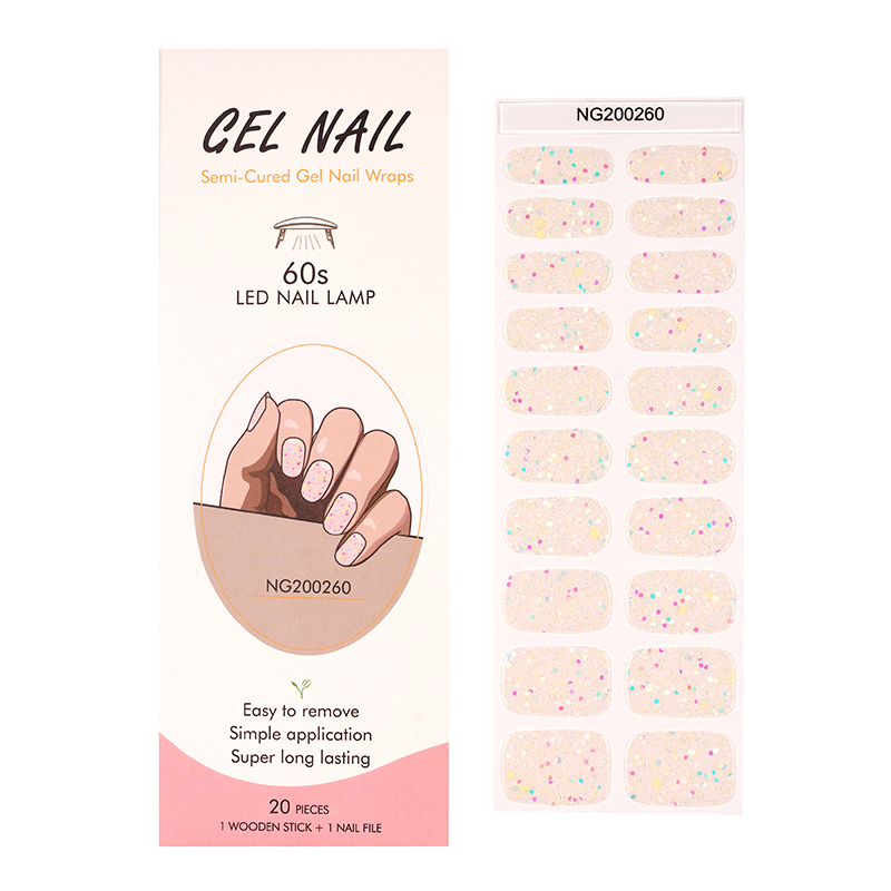 2025 Glow in the Dark Gel Nail Wraps New Brand UV Gel Polish Nail Art Wraps