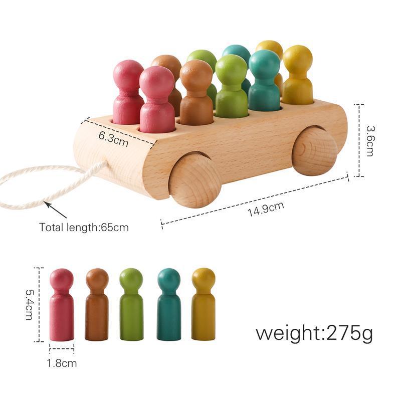 Wooden Pull-Along Shape Sorting Toys
