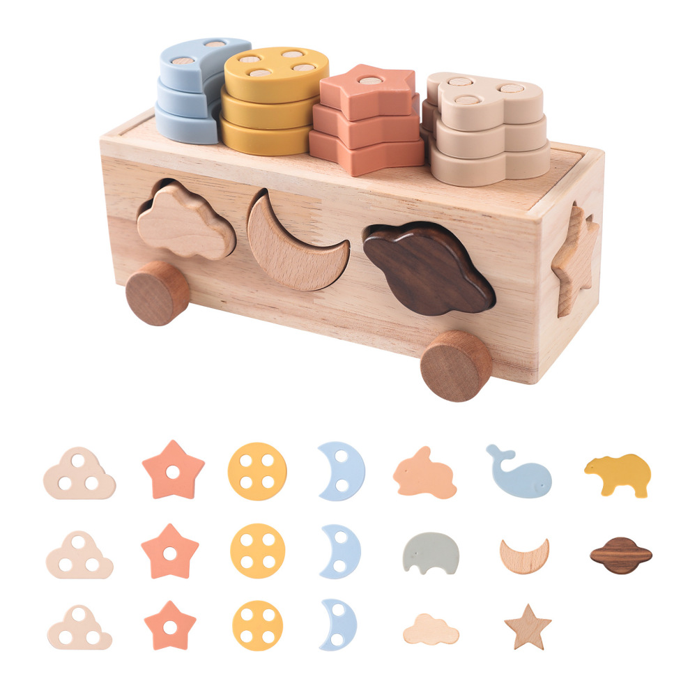 Wooden Pull-Along Shape Sorting Toys