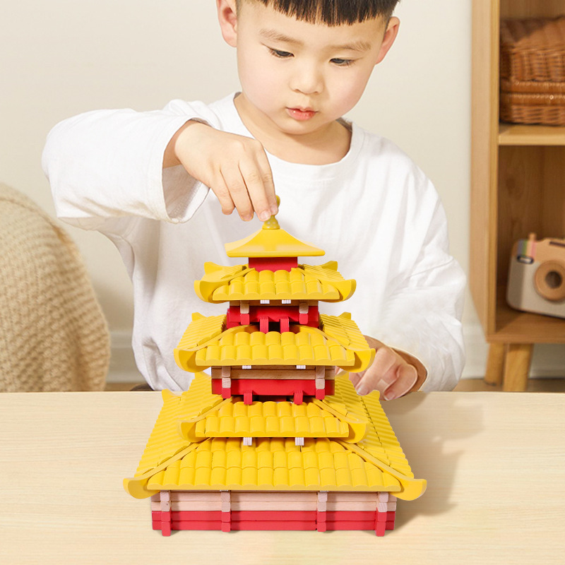 Chinese-style ancient mortise-and-tenon - Yingxing Tower_