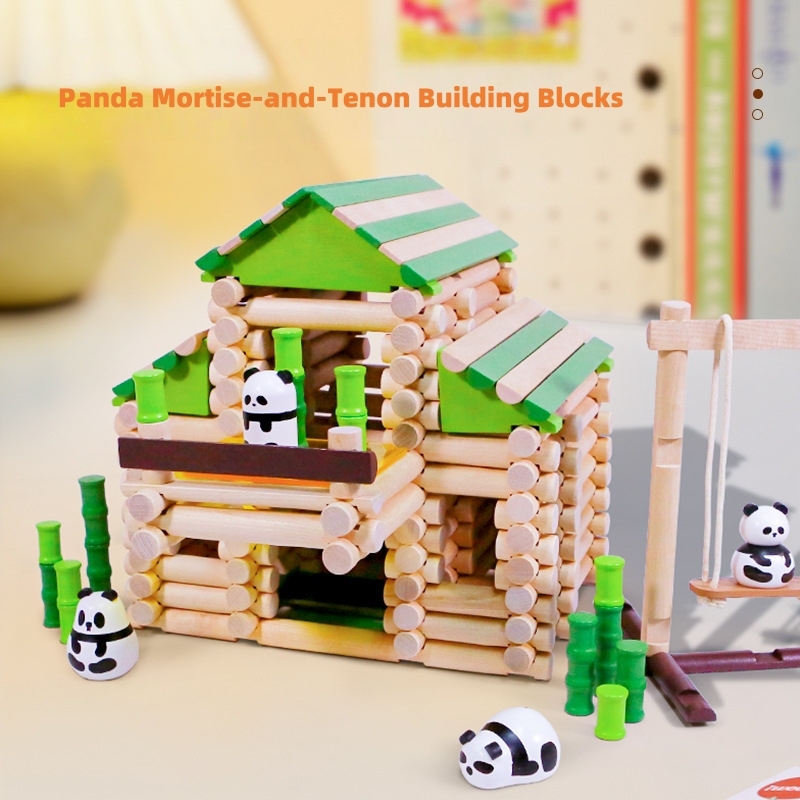 Chinese-style panda building blocks