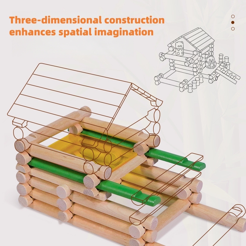 Chinese-style panda building blocks