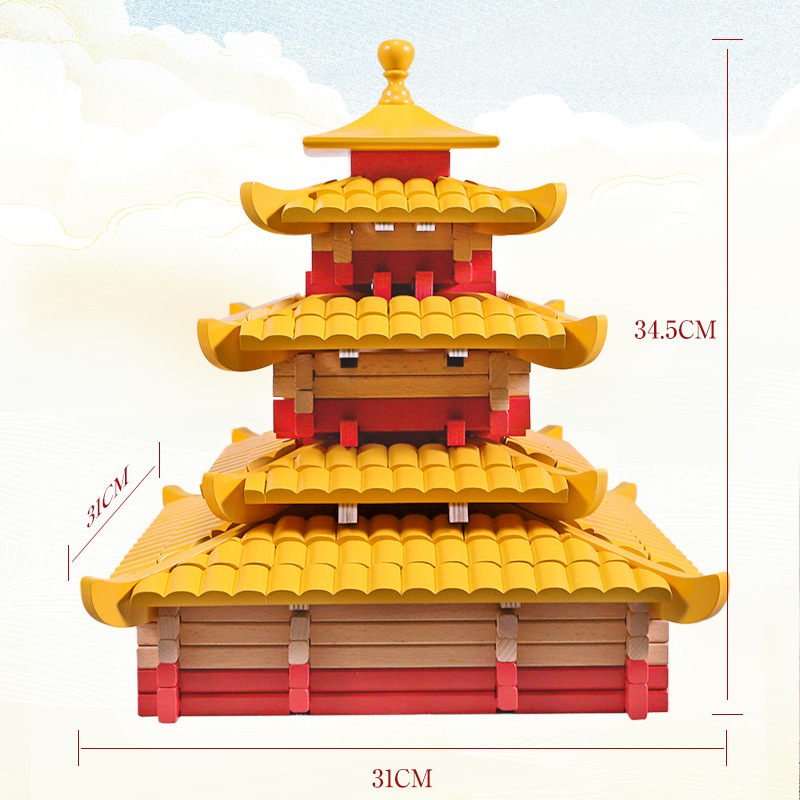 Chinese-style ancient mortise-and-tenon - Yingxing Tower