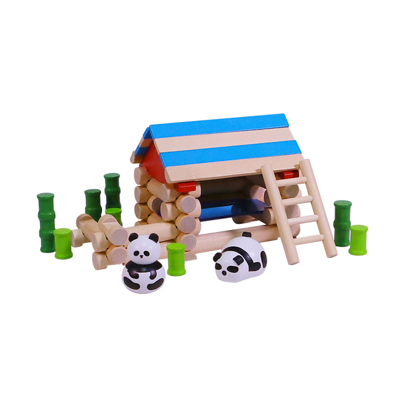 Chinese-style panda building blocks