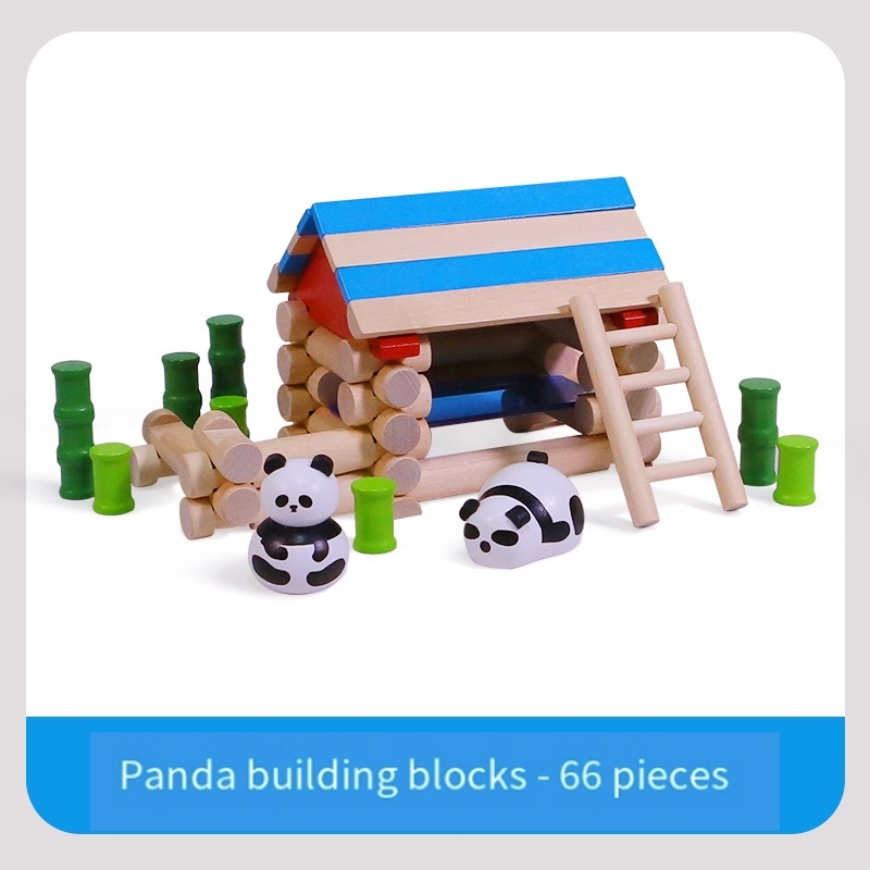 Chinese-style panda building blocks