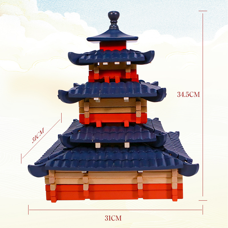 Chinese-style ancient mortise-and-tenon - Yingxing Tower