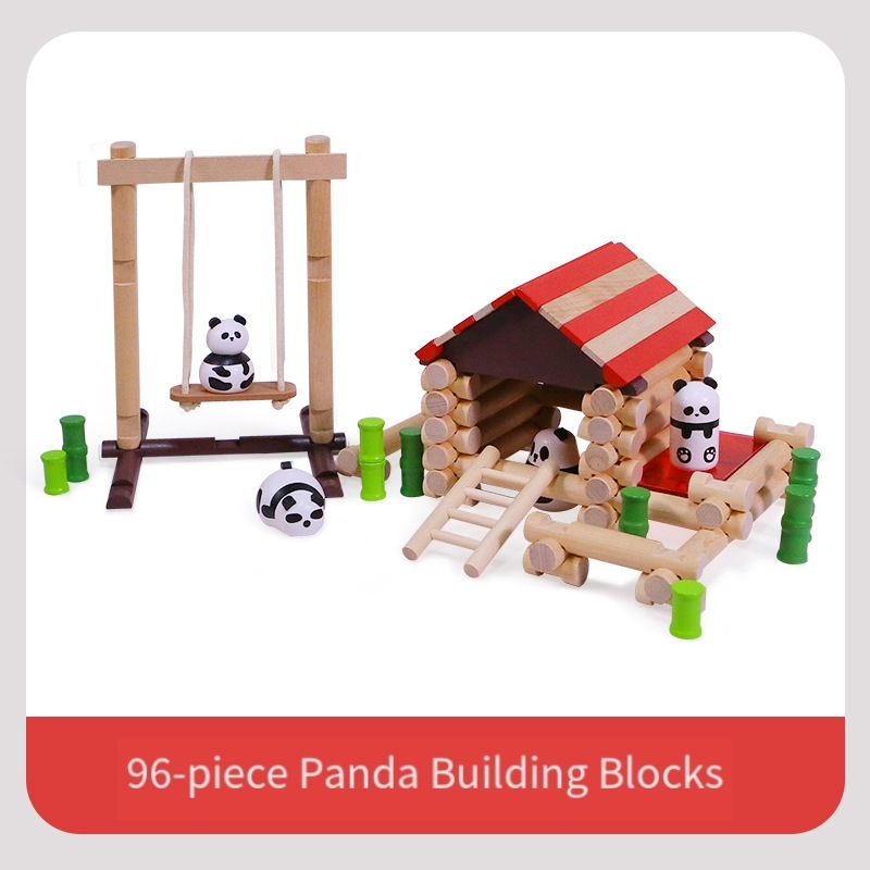 Chinese-style panda building blocks