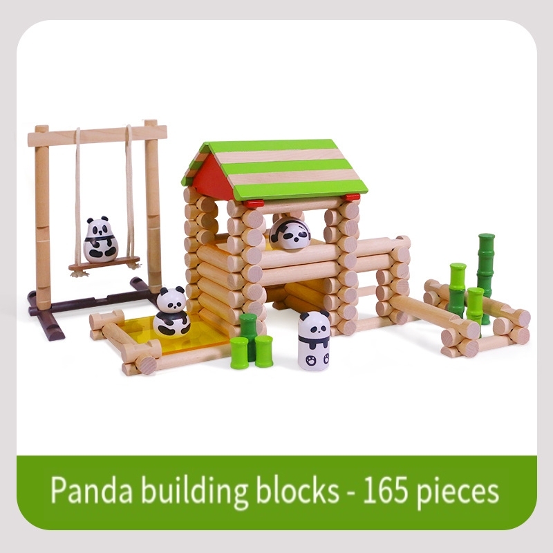 Chinese-style panda building blocks
