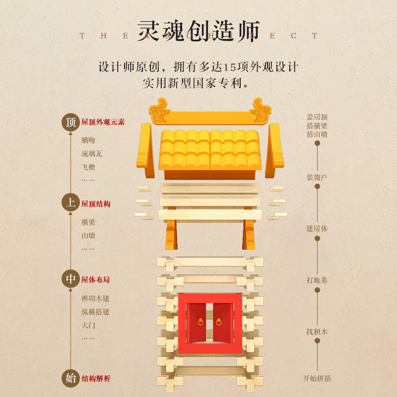Chinese-style ancient mortise-and-tenon wooden house