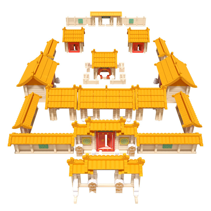 Chinese-style ancient mortise-and-tenon wooden house